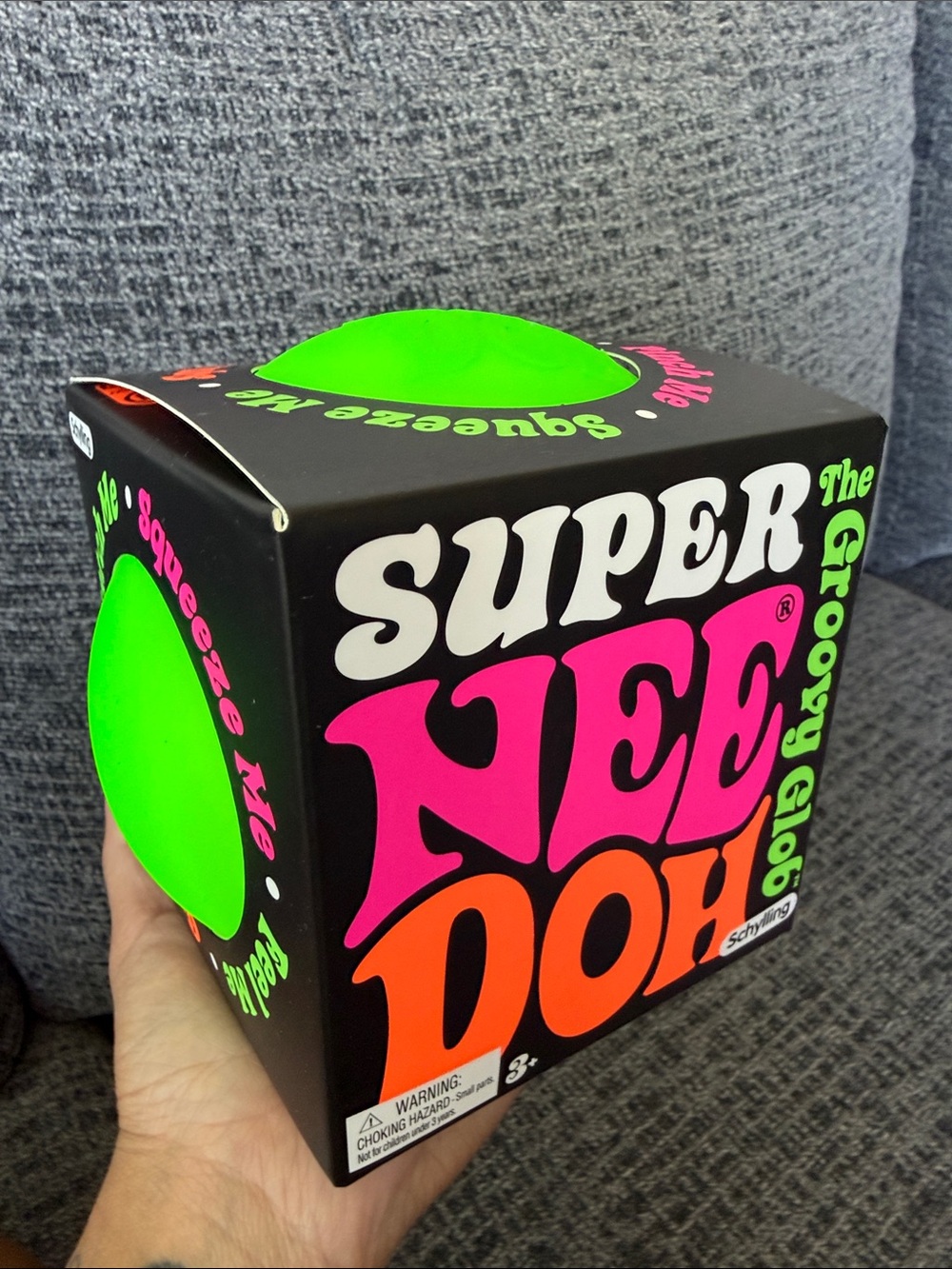 Super Nee Doh Groovy Glow Squish Toy - Neon Green